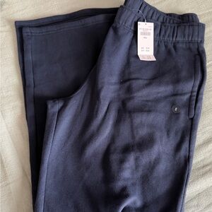 Hollister Women's Navy Wide sweatpants Leg Pants